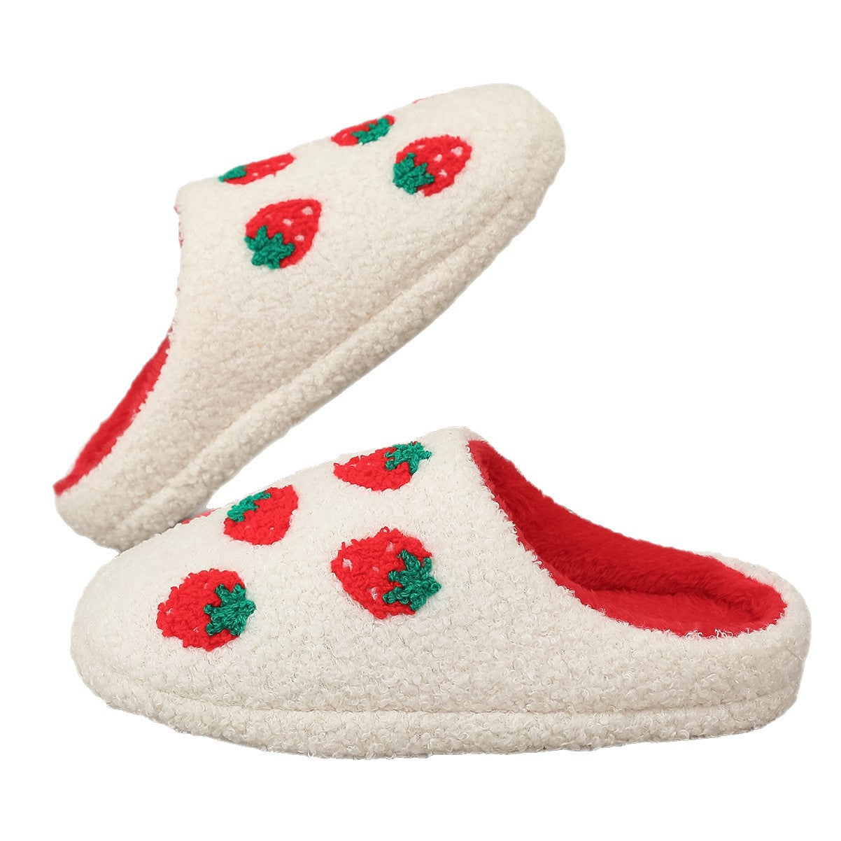 Strawberry Cotton Slippers Home Autumn and Winter Wool Slippers